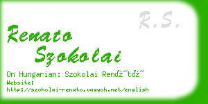 renato szokolai business card